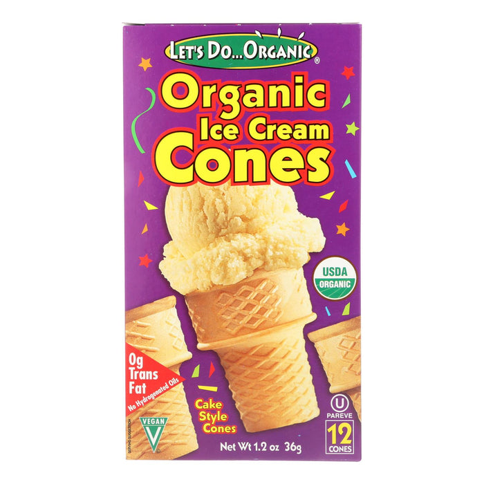 Let's Do Organic Sugar Cones (Pack of 12) - 1.2 Oz.