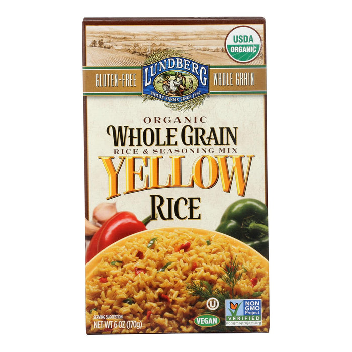 Lundberg Family Farms Organic Whole Grain Yellow Rice, 6 x 6 Oz.
