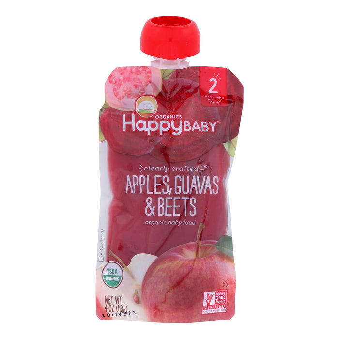 Happy Baby Clearly Crafted Apples, Guavas, and Beets Variety Pack (16 - 4 Oz. Pouches)