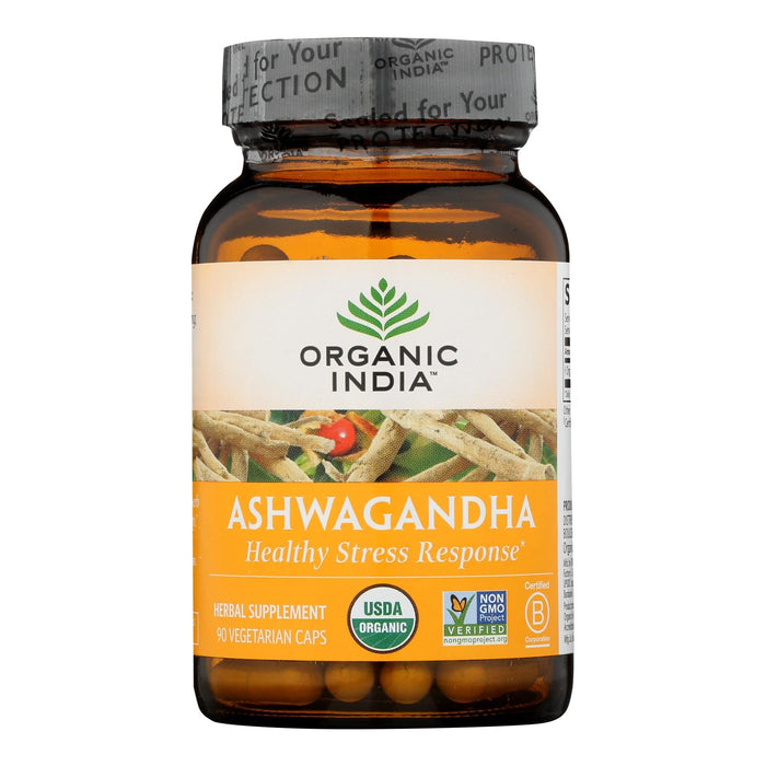 Organic India Wellness Supplements Ashwagandha 90 Count