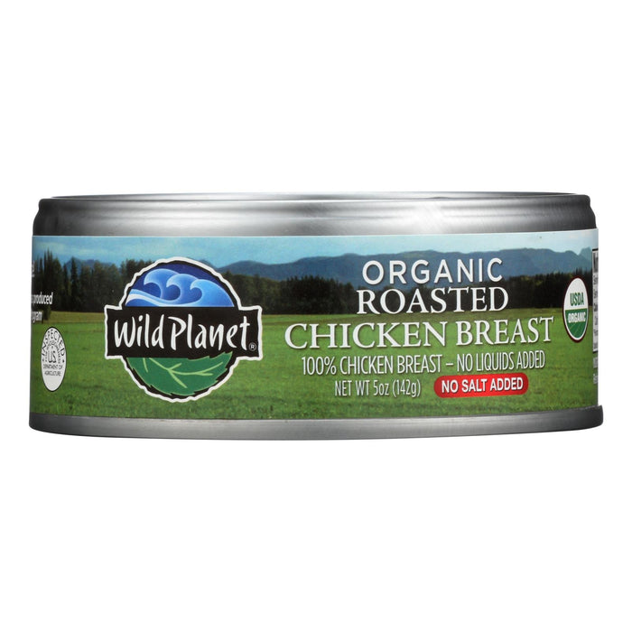 Wild Planet Organic No Salt Added Roasted Chicken Breast (Pack of 12) - 5 Oz.