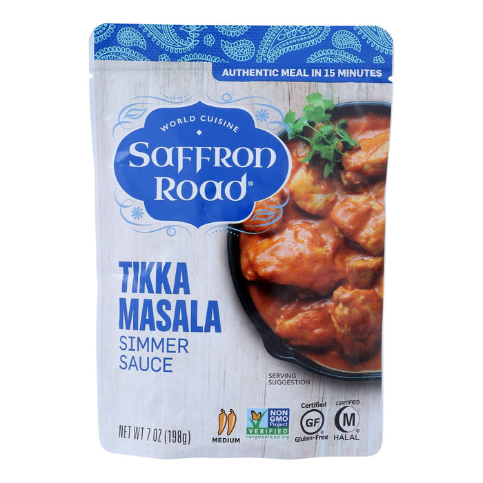 Saffron Road Tikka Masala Indian Simmer Sauce, 7 Fl Oz (Pack of 8)