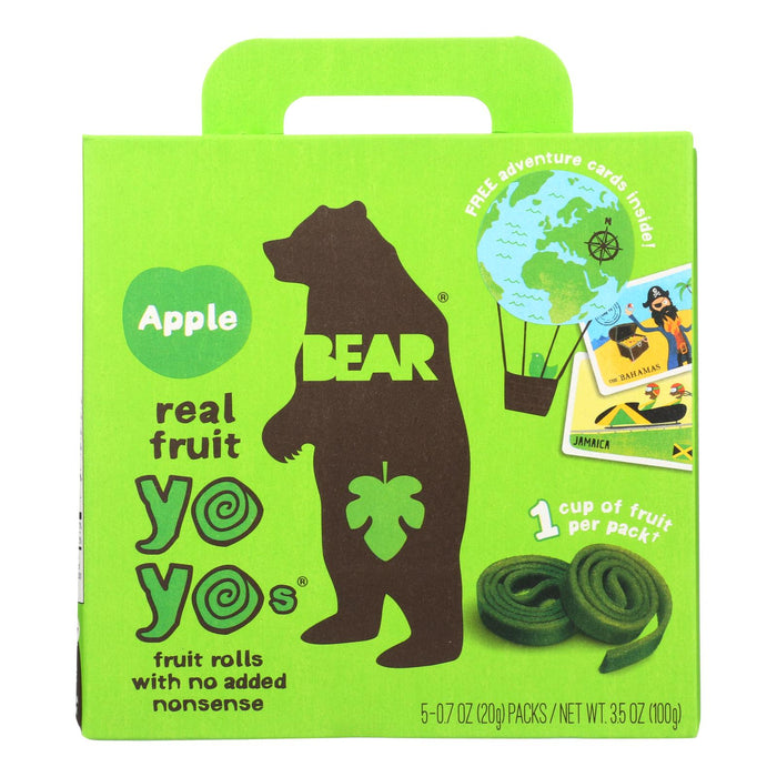 Bear Real Fruit Yoyo Snack: Apple, 3.5 Oz. Pack of 6