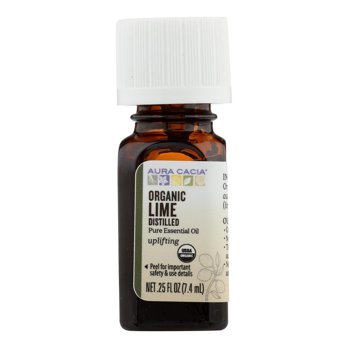Aura Cacia Organic Lime Essential Oil, .25 Fl Oz