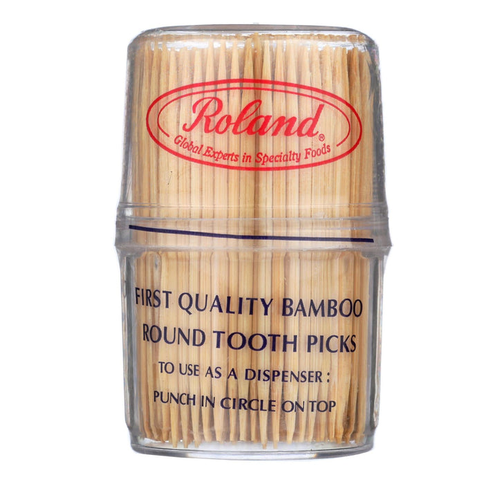 Roland Round Bamboo Toothpicks, 300 Count Case of 12