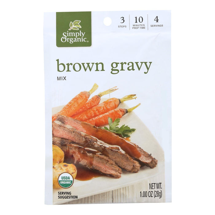 Simply Organic Vegetarian Brown Gravy Seasoning Mix, 12 Packets, 1 Oz. Each