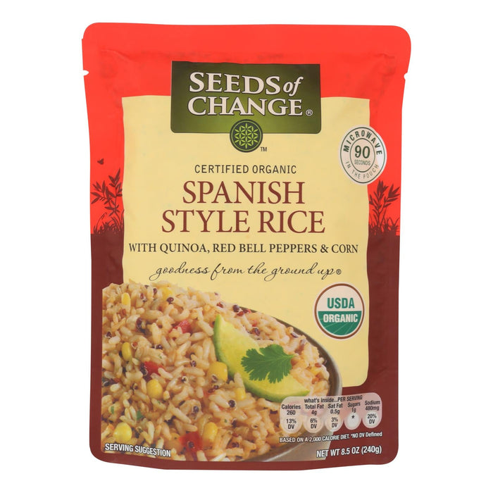 Seeds of Change Organic Microwavable Spanish-Style Rice with Quinoa, 12 Pack