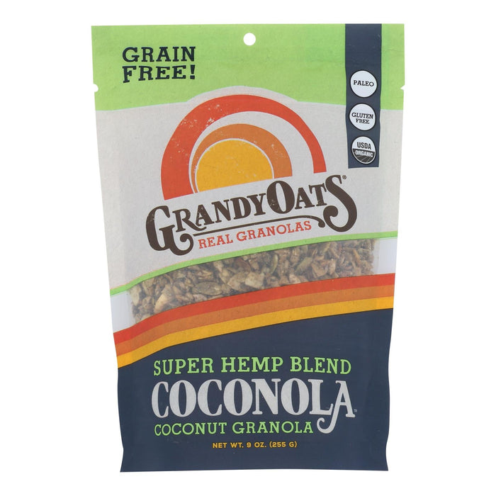 Grandy Oats Organic Granola Super Hemp Blend Coconola, 9 Oz., Pack of 6