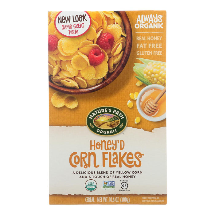 Nature's Path Organic Honey'd Corn Flakes Cereal - 10.6 Oz., Pack of 12