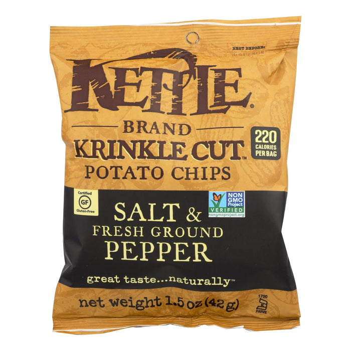 Kettle Brand Sea Salt and Black Pepper Potato Chips (24 Pack, 1.5 Ounce)