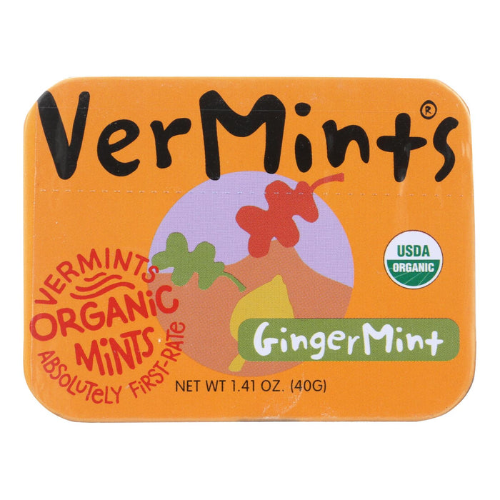 Vermints Sugar-Free All Natural Gingermint Candy Drops, 1.41 Oz (Pack of 6)