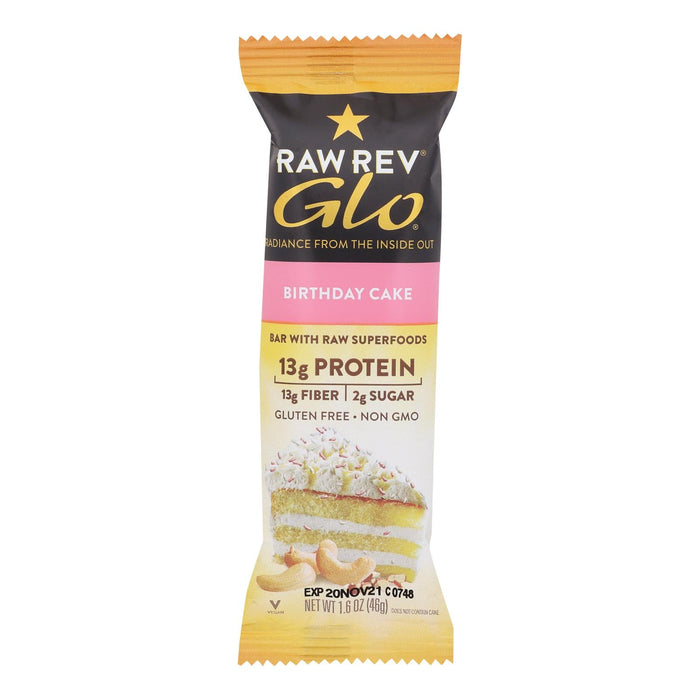Raw Revolution - Bar Glo Birthday Cake - Case Of 12 - 1.6 Oz