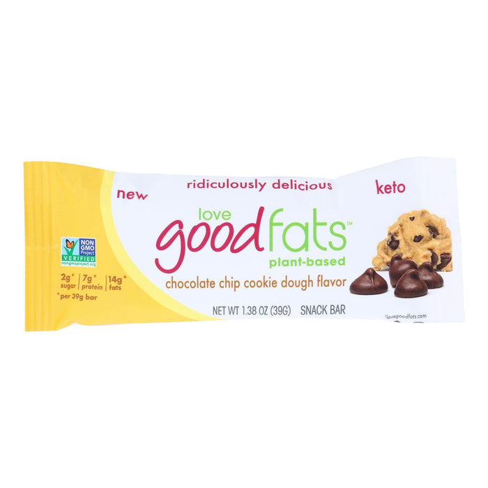 Love Good Fats Chocolate Chip Cookie Dough Bar (Pack of 12 - 1.38 Oz.)
