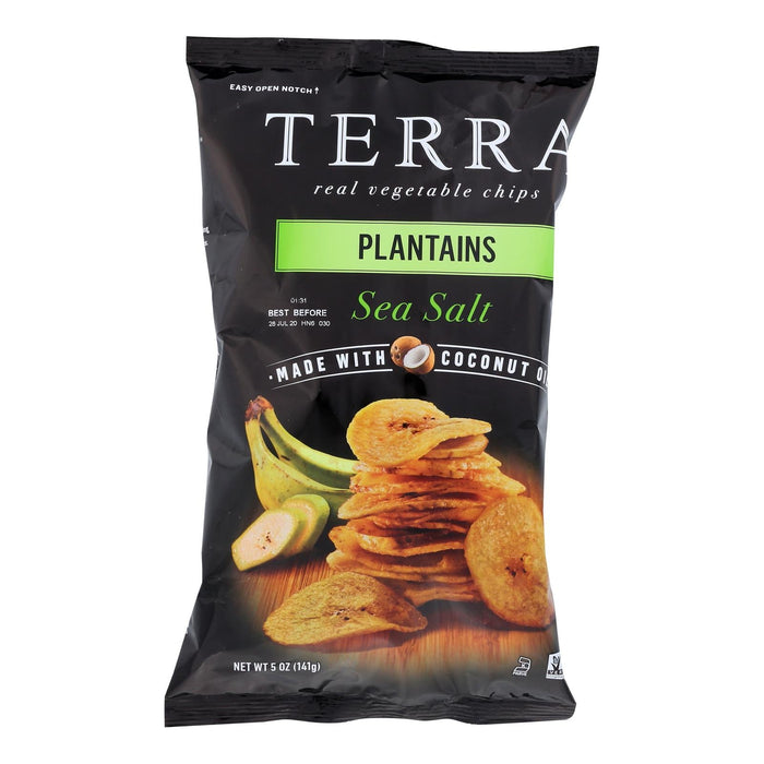 Terra Veggie Plantain Chips with Sea Salt (Pack of 12 - 5 Oz. Bags)