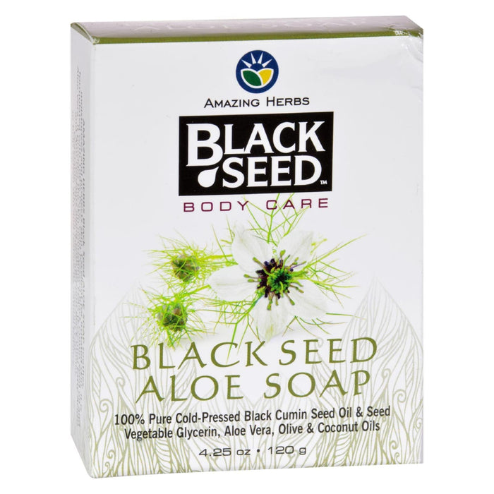 Black Seed Bar Soap with Aloe & Soothing Hydration (Pack of 4.25 Oz.)