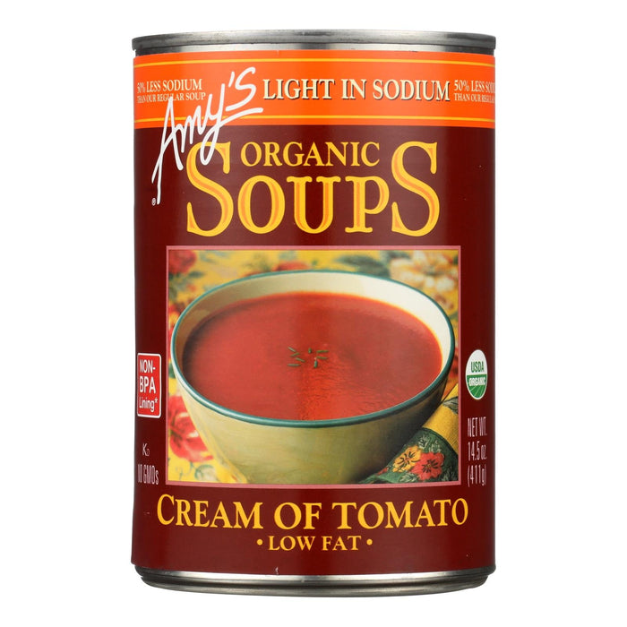 Amy's Organic Low Sodium Cream of Tomato Soup, 14.5 Oz. (Pack of 12)