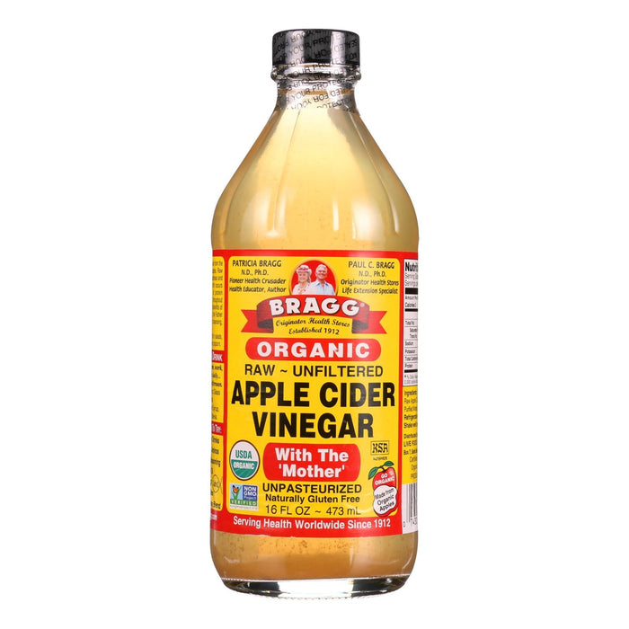 Bragg's Organic Raw Unfiltered Apple Cider Vinegar, 16 oz Each