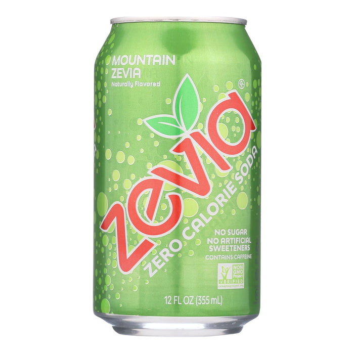 Zevia Mountain Zero Calorie Soda 4-Pack (6/12 Oz Cans)