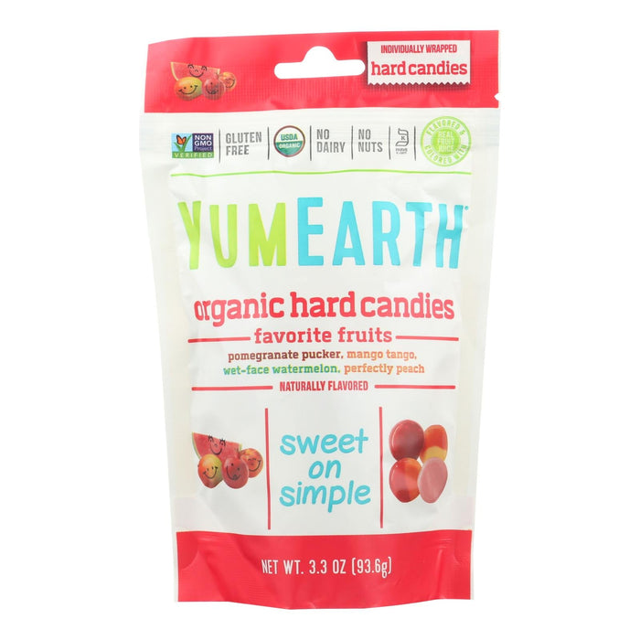 YumEarth Organic Fruit Drop Candy - Fresh Fruit Delight, 6-Pack, 3.3 Oz Each