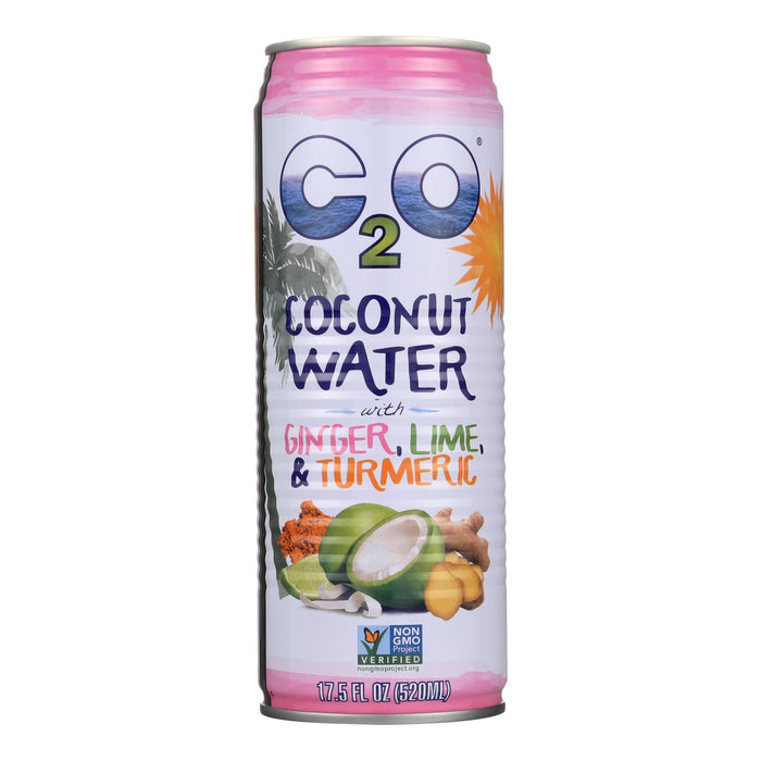 Pure Coconut Water with Ginger, Lime, and Turmeric 17.5 Fl Oz., Pack of 12