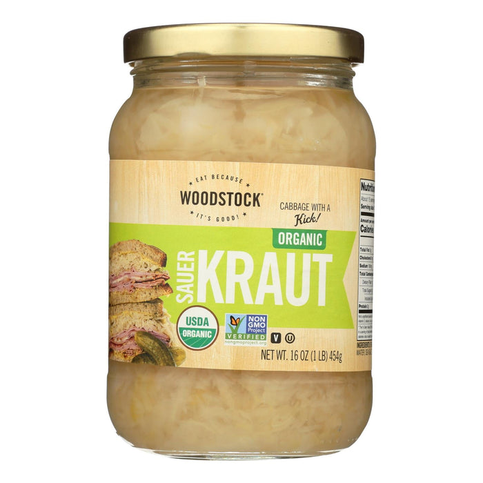 Woodstock Organic Sauerkraut, 12 Pack x 16 Oz., Supports Digestive Health