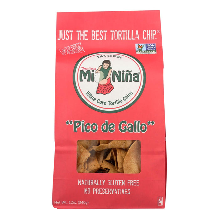 Mi Nina Pico De Gallo Tort Chips - 12 Oz (Pack of 9)