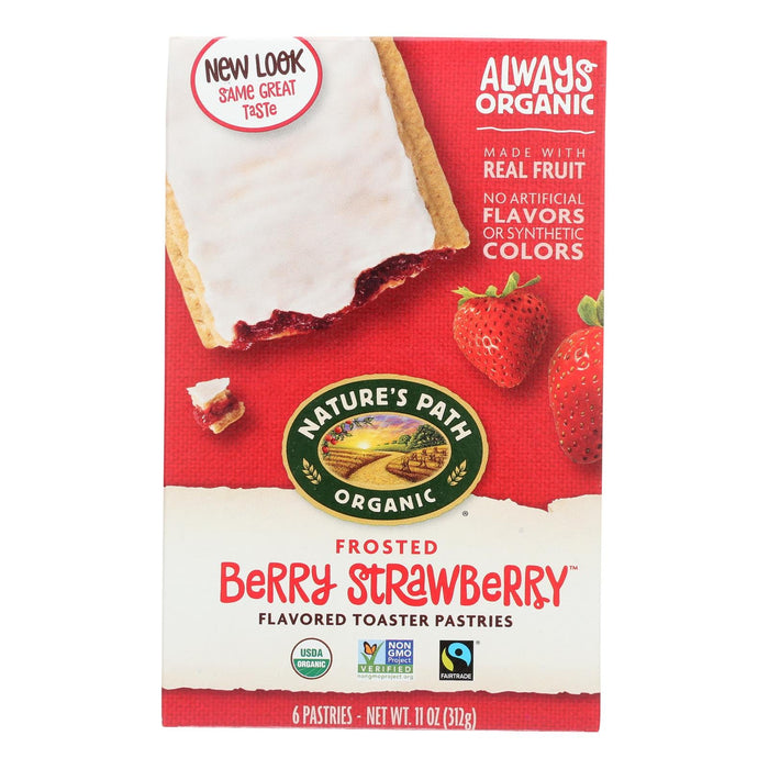 Nature's Path Organic Frosted Toaster Pastries: Delicious Berry Strawberry (Pack of 12) - 11 Oz.
