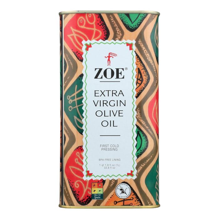 Zoe Premium Extra Virgin Olive Oil - 1 Liter (Pack of 6)