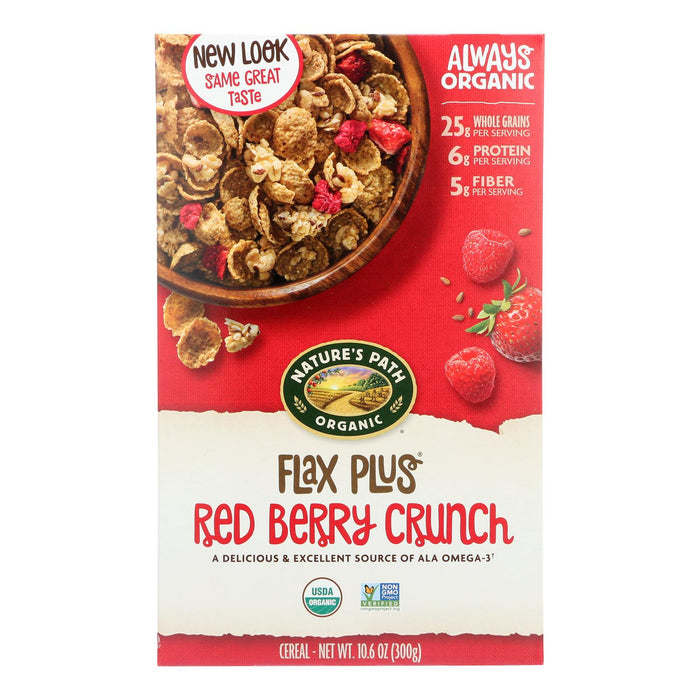 Nature's Path Organic Flax Plus Cereal: Red Berry Crunch, 10.6 Oz (Pack of 12)