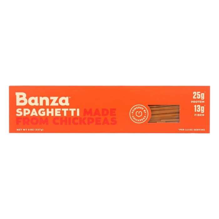 Banza Chickpea Pasta: Gluten-Free, High-Protein Spaghetti (8 Oz. Pack of 12)