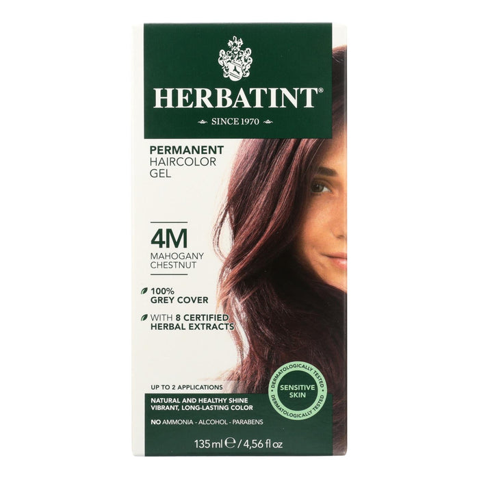 Herbatint 4m Mahogany Chestnut Herbal Permanent Hair Colour Gel, 135ml
