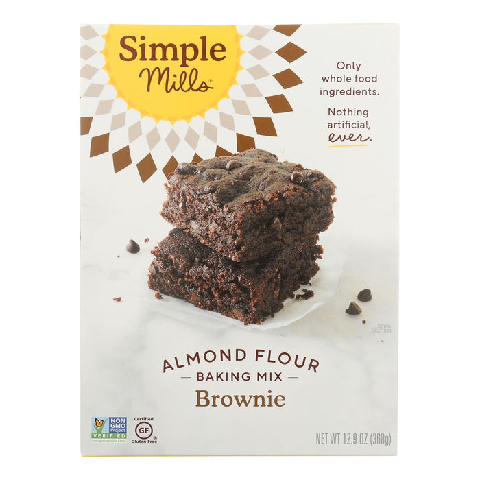 Simple Mills Gluten-Free Almond Flour Brownie Mix, Pack of 6, 12.9 Oz. Each