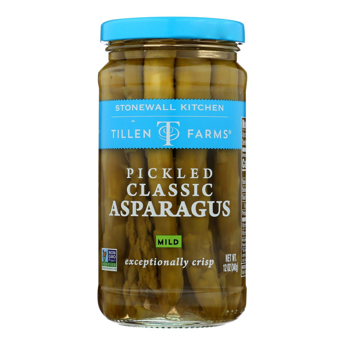 Tillen Farms Crispy Pickled Asparagus Spears, 12 Oz (Pack of 6)