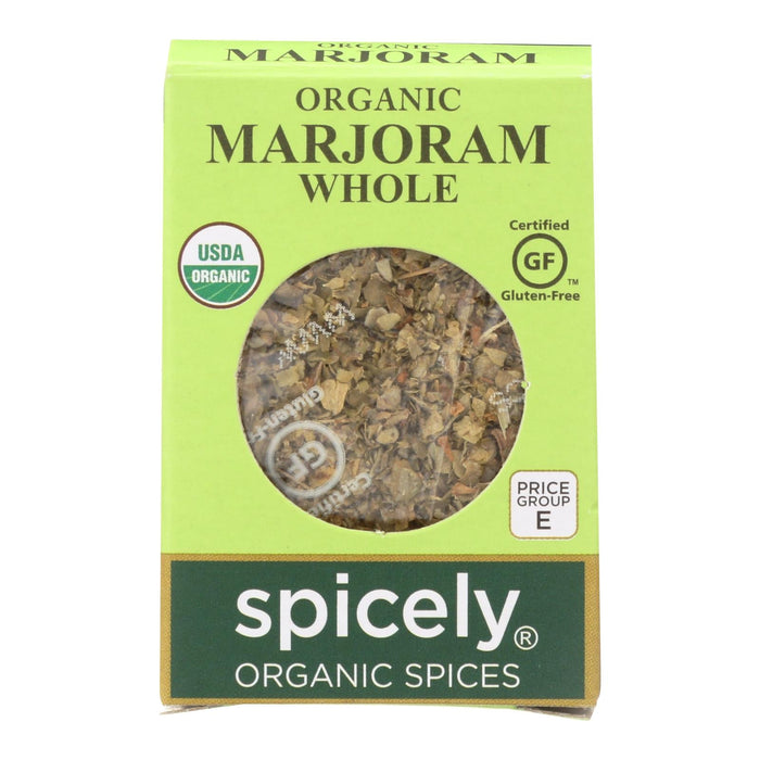 Spicely Organics Organic Whole Marjoram Leaves (6-Pack, 0.1 Oz Each)