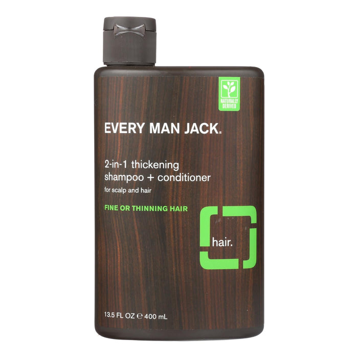 Every Man Jack Thickening 2-in-1 Shampoo Plus Conditioner for Fine or Thinning Hair - 13.5 Oz.