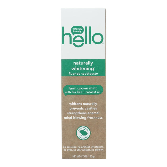 Hello Products LLC Natural Whitening Fluoride Toothpaste (Pack of 6 - 4.7 oz.)