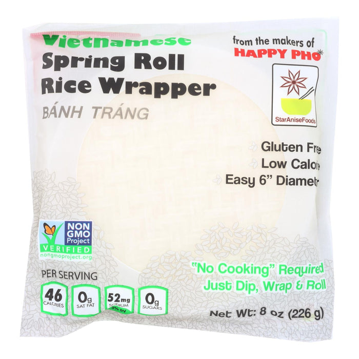 Star Anise Foods Vietnamese Rice Paper Spring Roll Wrappers (12-Pack, 8 Oz. Each)