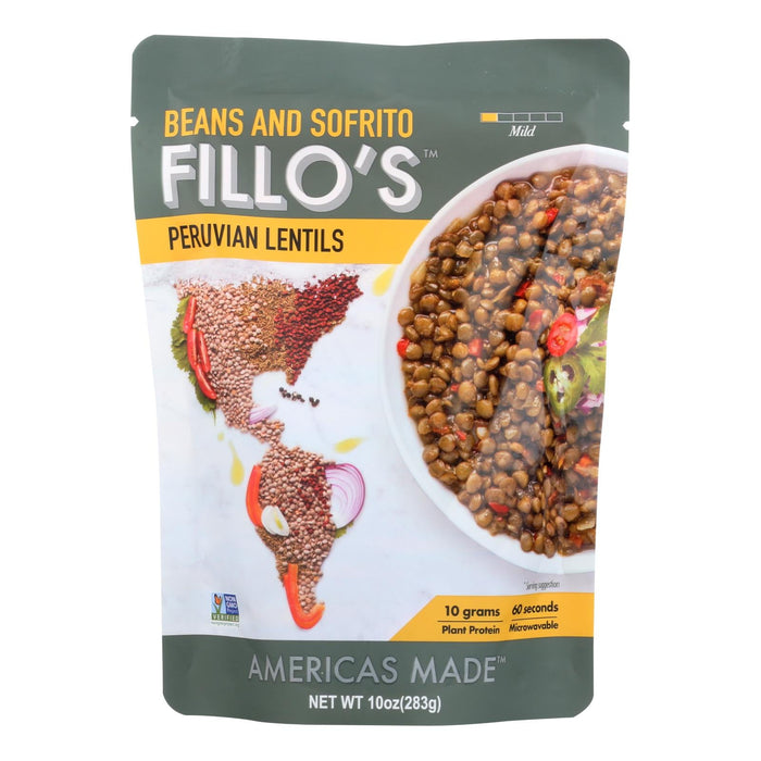 Fillo's Beans Premium Peruvian Lentils, 10 Oz. (Pack of 6)