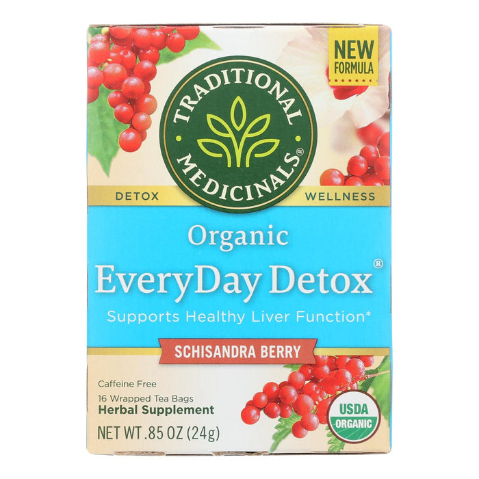 Traditional Medicinals Everyday Detox Herbal Tea, 6 Packets of 16 Bags