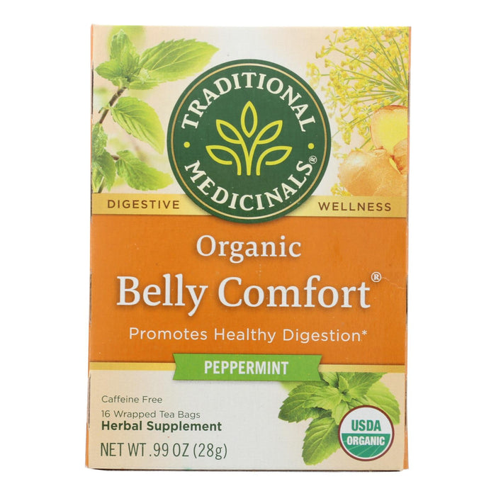 Traditional Medicinals Belly Comfort Peppermint Tea - Caffeine Free - 16 Count
