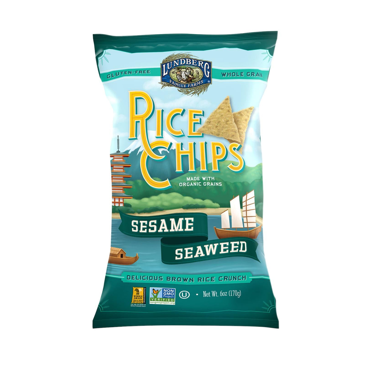 Lundberg Sesame Seaweed Brown Rice Chips (12 Pack, 6 Oz. Each ...