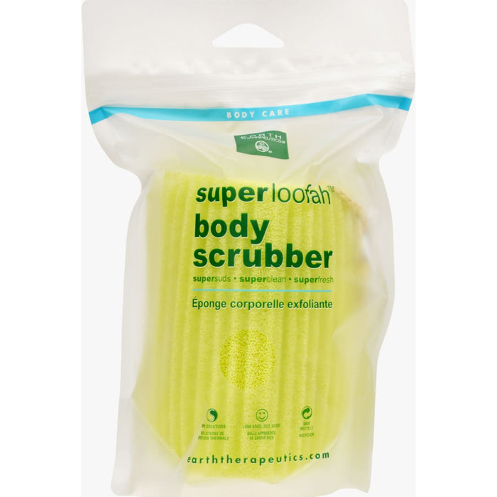 Earth Therapeutics Super Exfoliating Loofah Body Scrubber (Green)