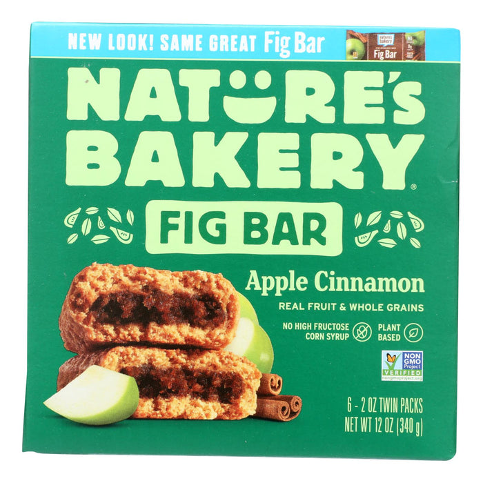 Nature's Bakery Stone-Ground Whole Wheat Fig Bar, 2 Oz., Apple Cinnamon Flavor (Pack of 6)
