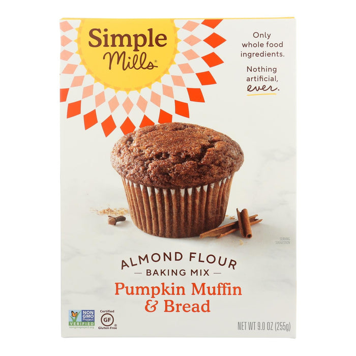 Simple Mills Grain-Free Pumpkin Muffin and Bread Mix (Pack of 6 - 9 Oz.)
