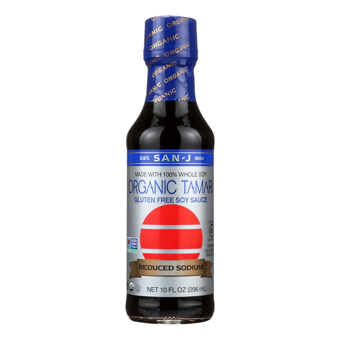 San-J Organic Tamari Soy Sauce, Reduced Sodium, 10 Fl Oz (Pack of 6)