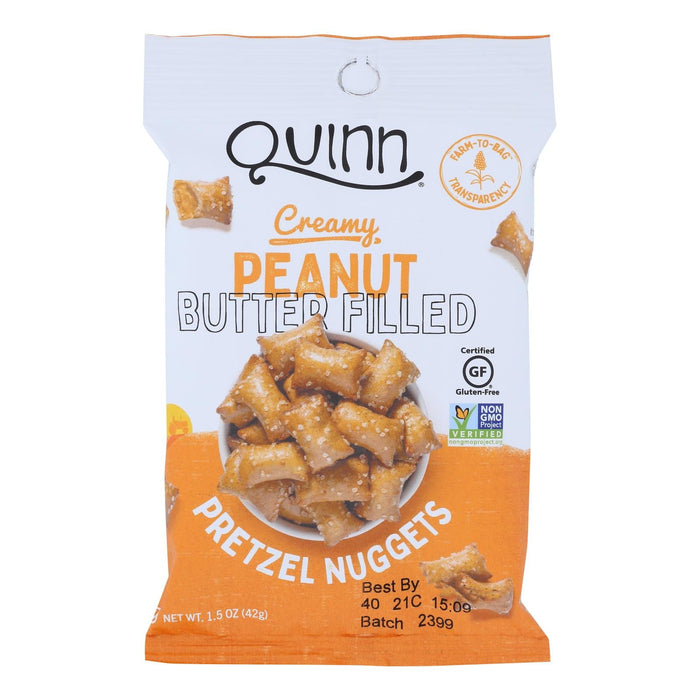 Quinn Popcorn Pretzel Nuggets Filled with Peanut Butter, 1.5 Oz. (Pack of 8)