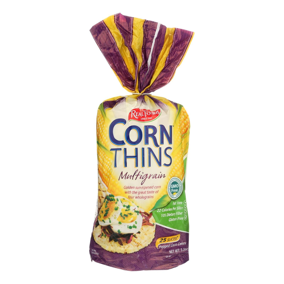 Real Foods Organic Corn Thins Multigrain Crackers, 5.3 Oz. (Pack of 6 ...