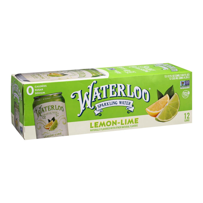 Waterloo Sparkling Lime Water (Pack of 2 - 12oz Cans)