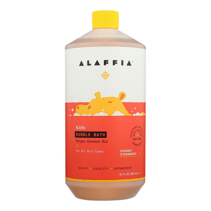 Alaffia Coconut Strawberry Bubble Bath, Refreshing and Aromatic (32 Fl Oz)