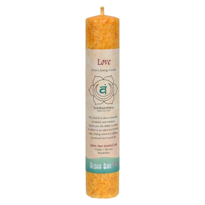 Aloha Bay Love Chakra Pillar Candle, 26 ounces